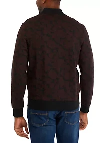 Men's Poly Floral Jacquard Bomber