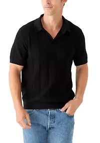 Men's Short Sleeve Johnny Collar Sweater