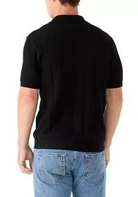 Men's Short Sleeve Johnny Collar Sweater
