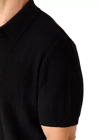 Men's Short Sleeve Johnny Collar Sweater