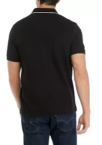 Men's Short Sleeve Zip Polo Shirt