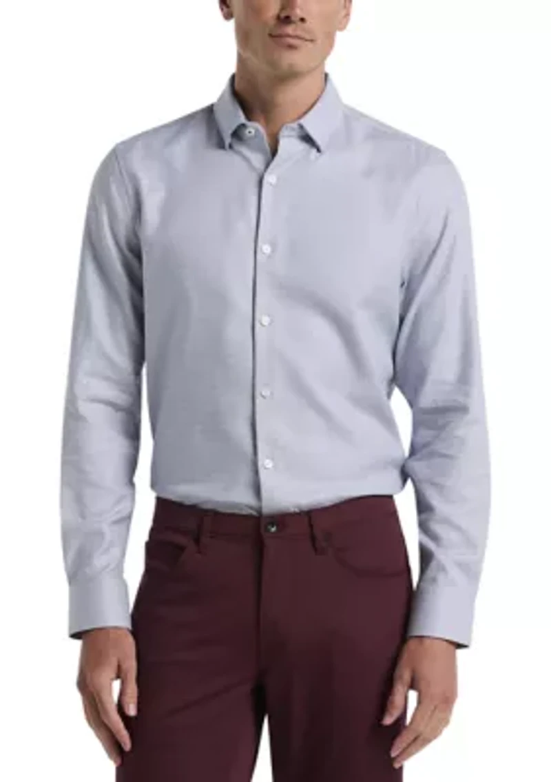 Men's Herringbone Dobby Button Down Shirt