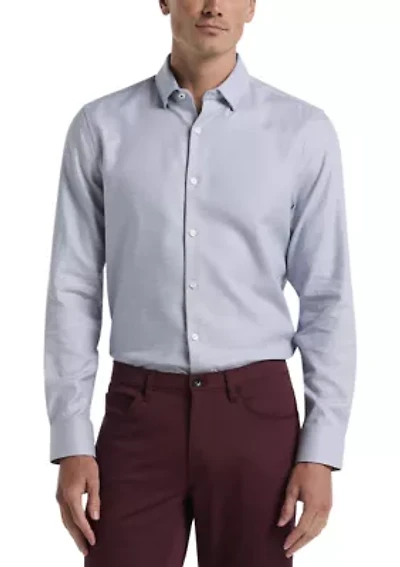 Men's Herringbone Dobby Button Down Shirt