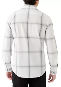 Men's Long Sleeve Ombre Plaid Shirt