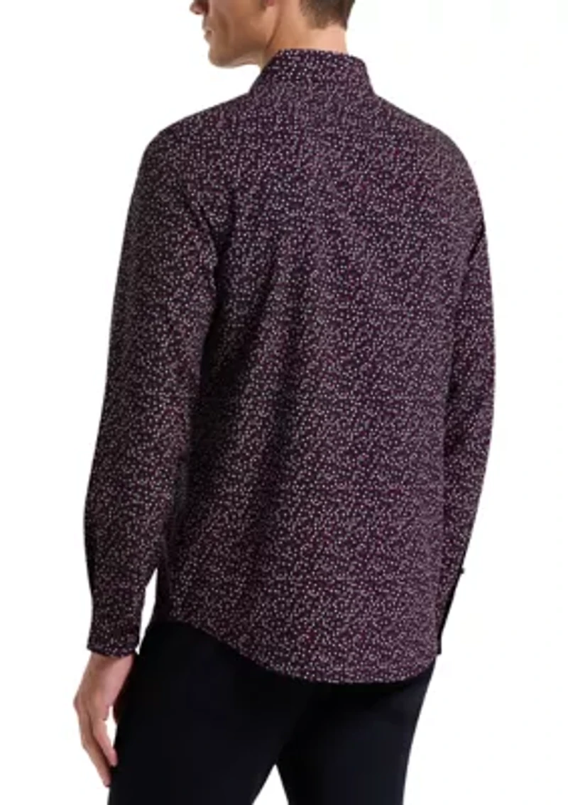 Men's Slim Floral Printed Dress Shirt