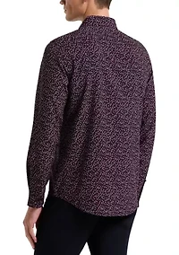 Men's Slim Floral Printed Dress Shirt