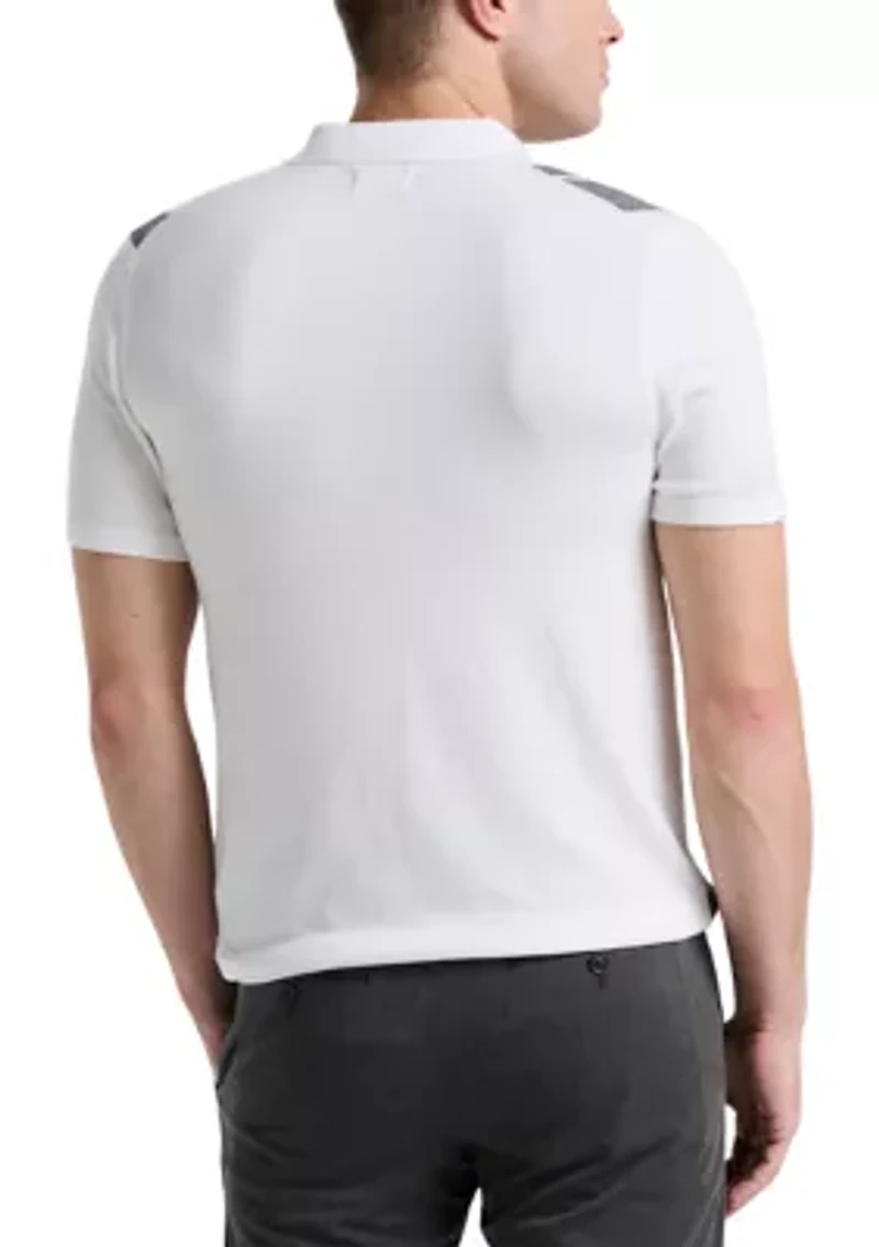 Tech Stripe Zip Polo Shirt