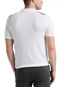 Tech Stripe Zip Polo Shirt