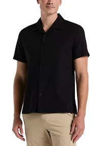 Short Sleeve Button Up Woven Shirt