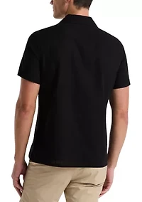 Short Sleeve Button Up Woven Shirt