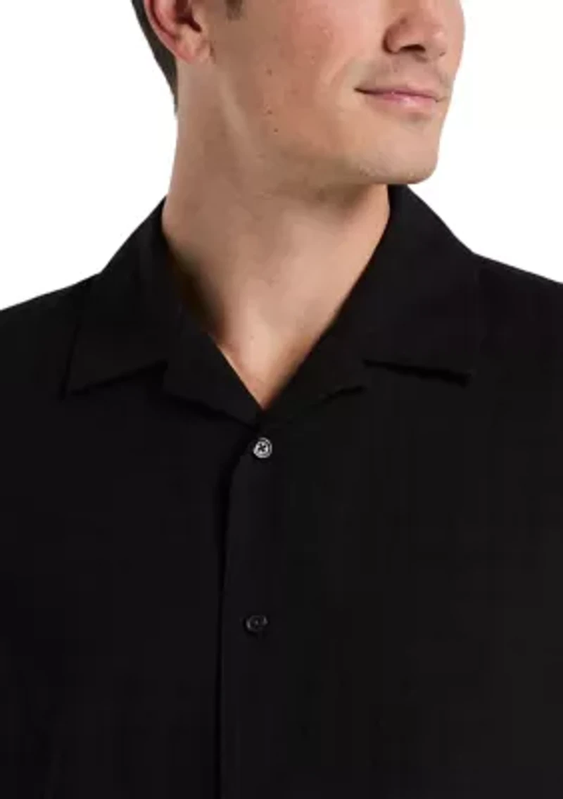 Short Sleeve Button Up Woven Shirt