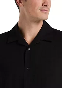 Short Sleeve Button Up Woven Shirt