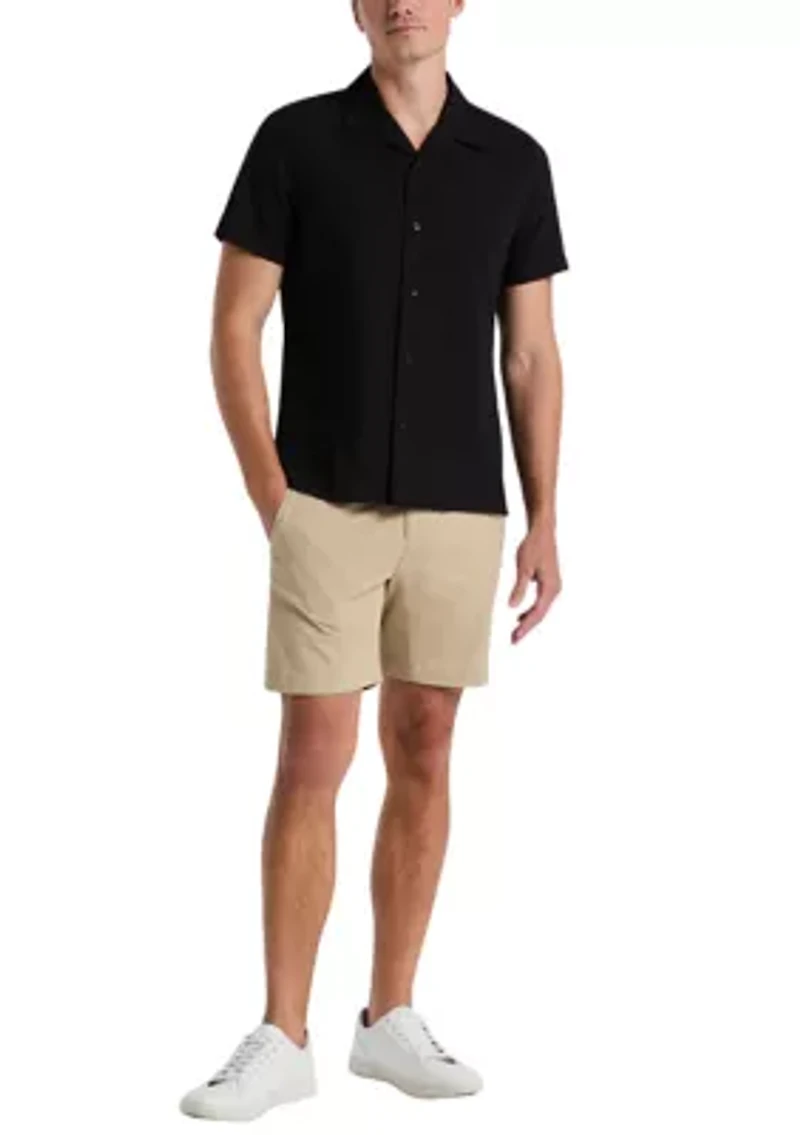 Short Sleeve Button Up Woven Shirt