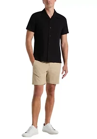 Short Sleeve Button Up Woven Shirt