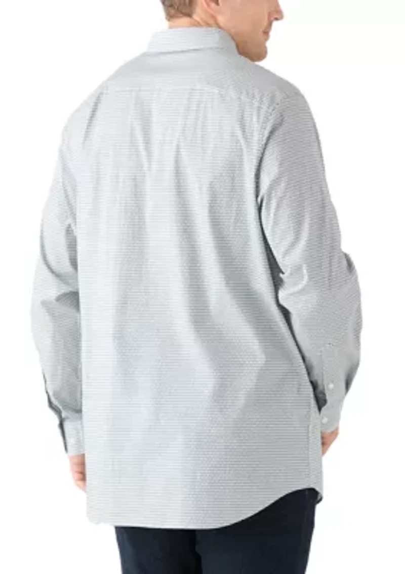 Big & Tall Long Sleeve Geometric Print Shirt