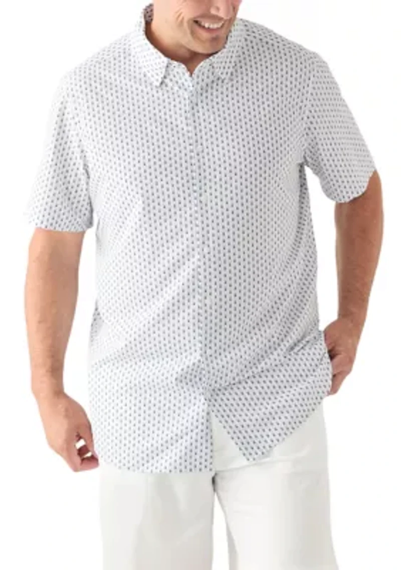 Big & Tall Slim Fit Stripe Geo Short Sleeve T-Shirt