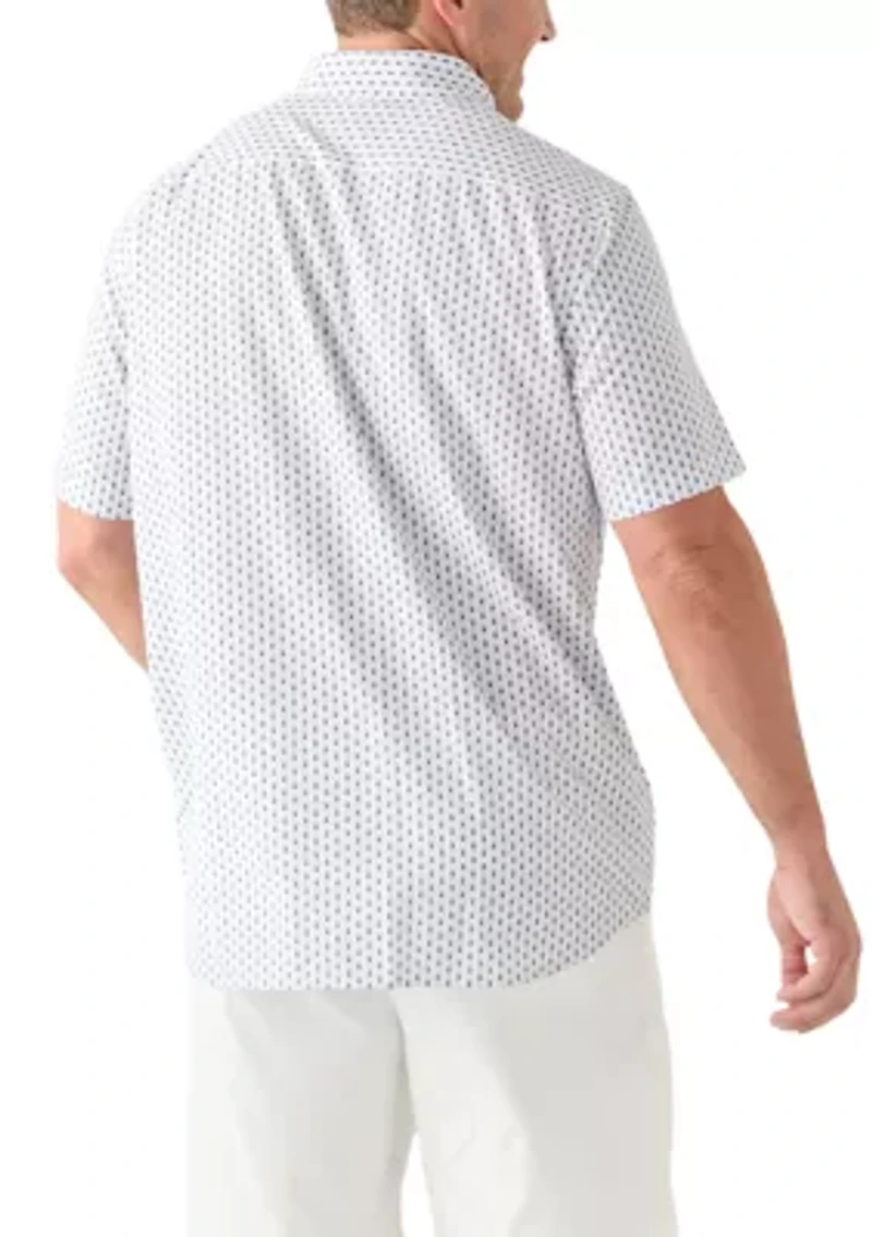 Big & Tall Slim Fit Stripe Geo Short Sleeve T-Shirt