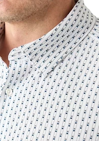 Big & Tall Slim Fit Stripe Geo Short Sleeve T-Shirt