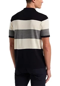 Men's Striped Knit Short Sleeve T-Shirt