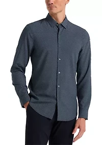 Men's Long Sleeve Slim Woven T-Shirt