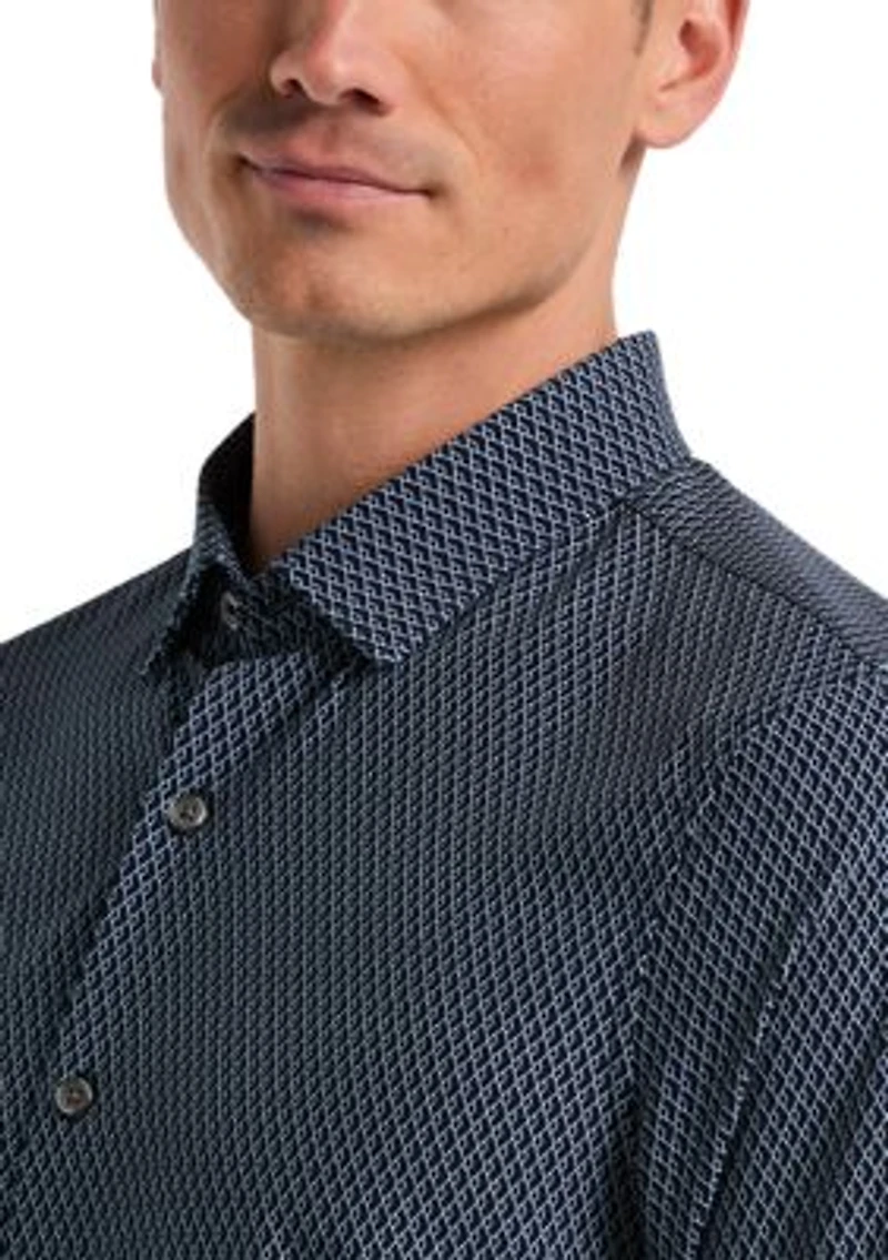 Men's Long Sleeve Slim Woven T-Shirt