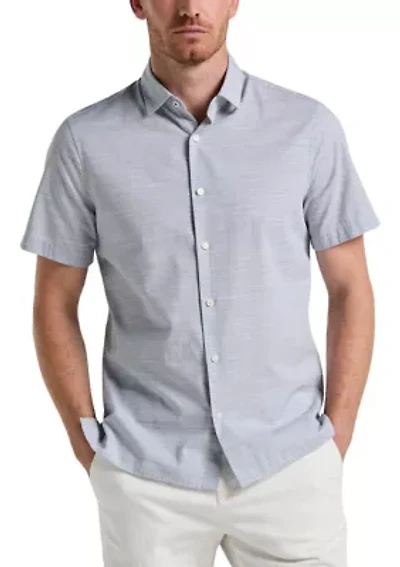 Short Sleeve Cotton Dobby Shirt
