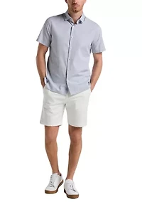 Short Sleeve Cotton Dobby Shirt