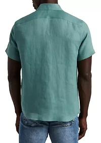 Men's Short Sleeve Linen Shirt