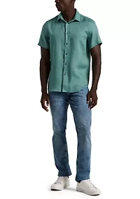 Men's Short Sleeve Linen Shirt