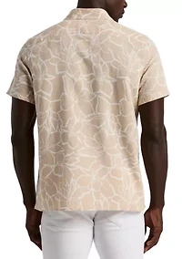 Men's Short Sleeve Floral Woven Shirt