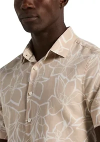 Men's Short Sleeve Floral Woven Shirt