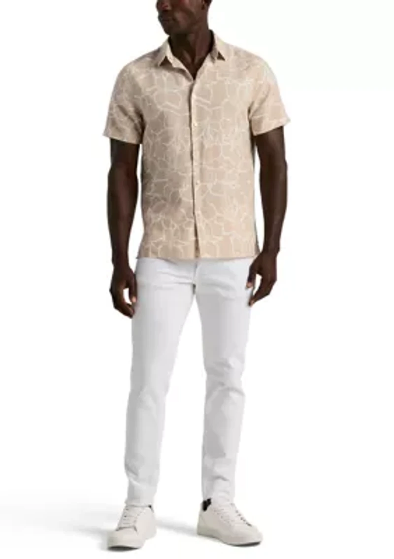 Men's Short Sleeve Floral Woven Shirt