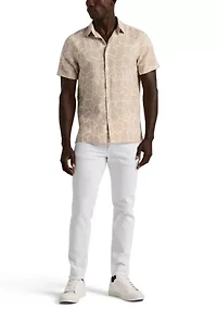 Men's Short Sleeve Floral Woven Shirt