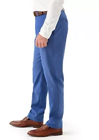 Men's Modern Fit Plainweave Plaid Windowpane Dress Pants