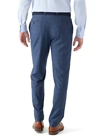 Blue Plaid Suit Pants