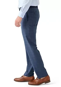 Blue Plaid Suit Pants