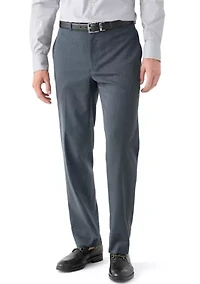 Blue Nailhead Solid Suit Pants