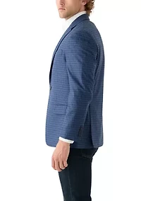 Navy Check Printed Sportcoat