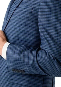 Navy Check Printed Sportcoat