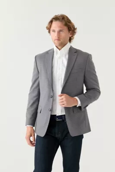Tan Blue Check Printed Sportcoat