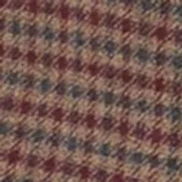 Burgundy Navy Brown Check Printed Sportcoat