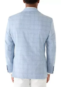 Men's Blue Houndstooth Check Jacket