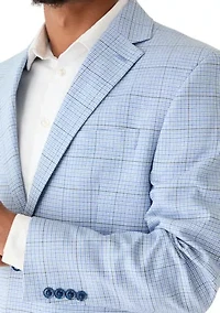 Men's Blue Houndstooth Check Jacket