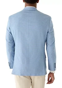 Men's Blue Gray Gingham Jacket