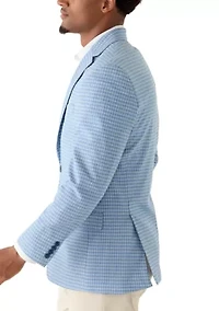 Men's Blue Gray Gingham Jacket