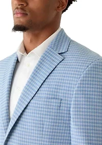 Men's Blue Gray Gingham Jacket