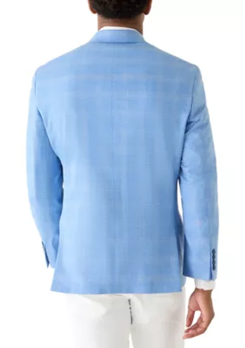 Men's Blue Plaid Blazer