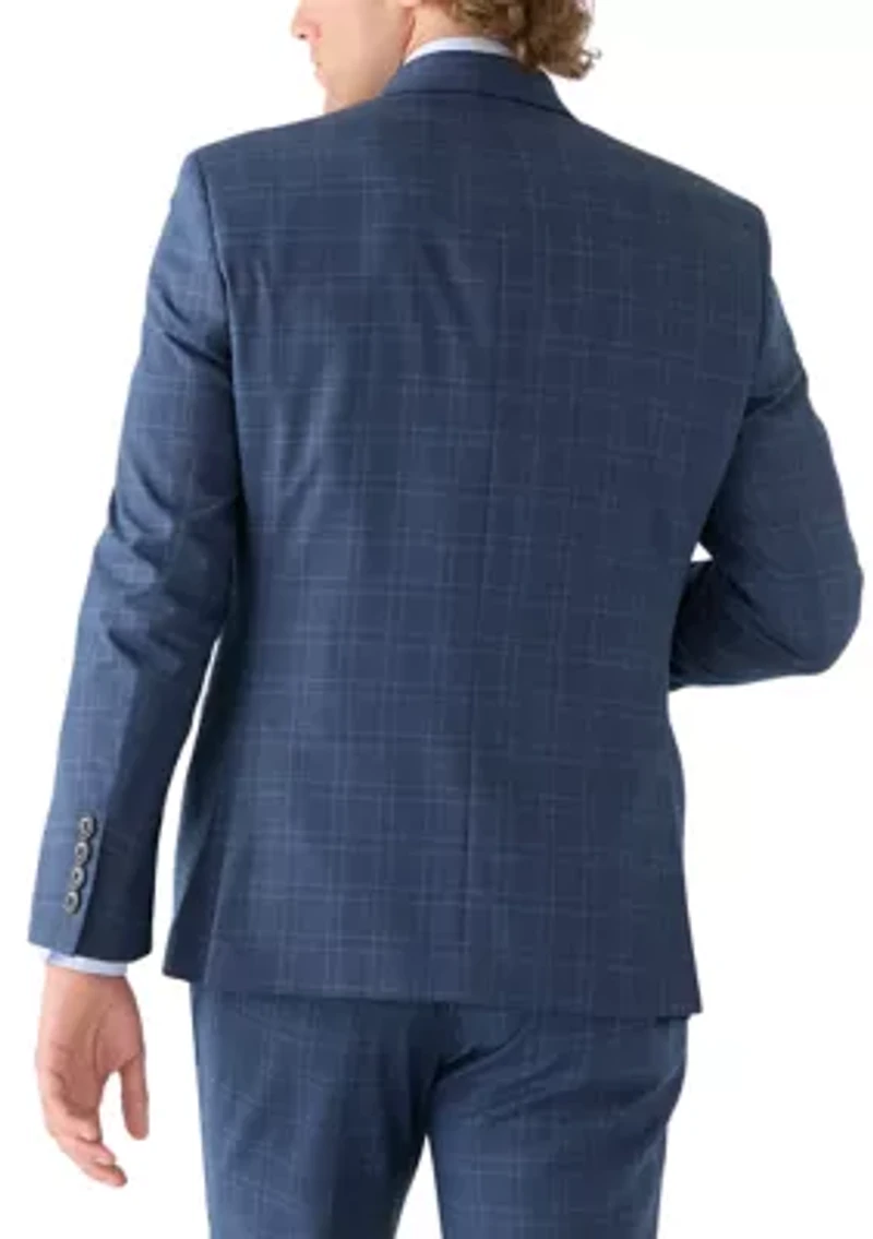 Blue Plaid Suit Jacket