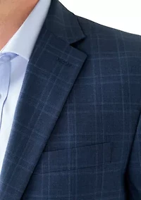 Blue Plaid Suit Jacket