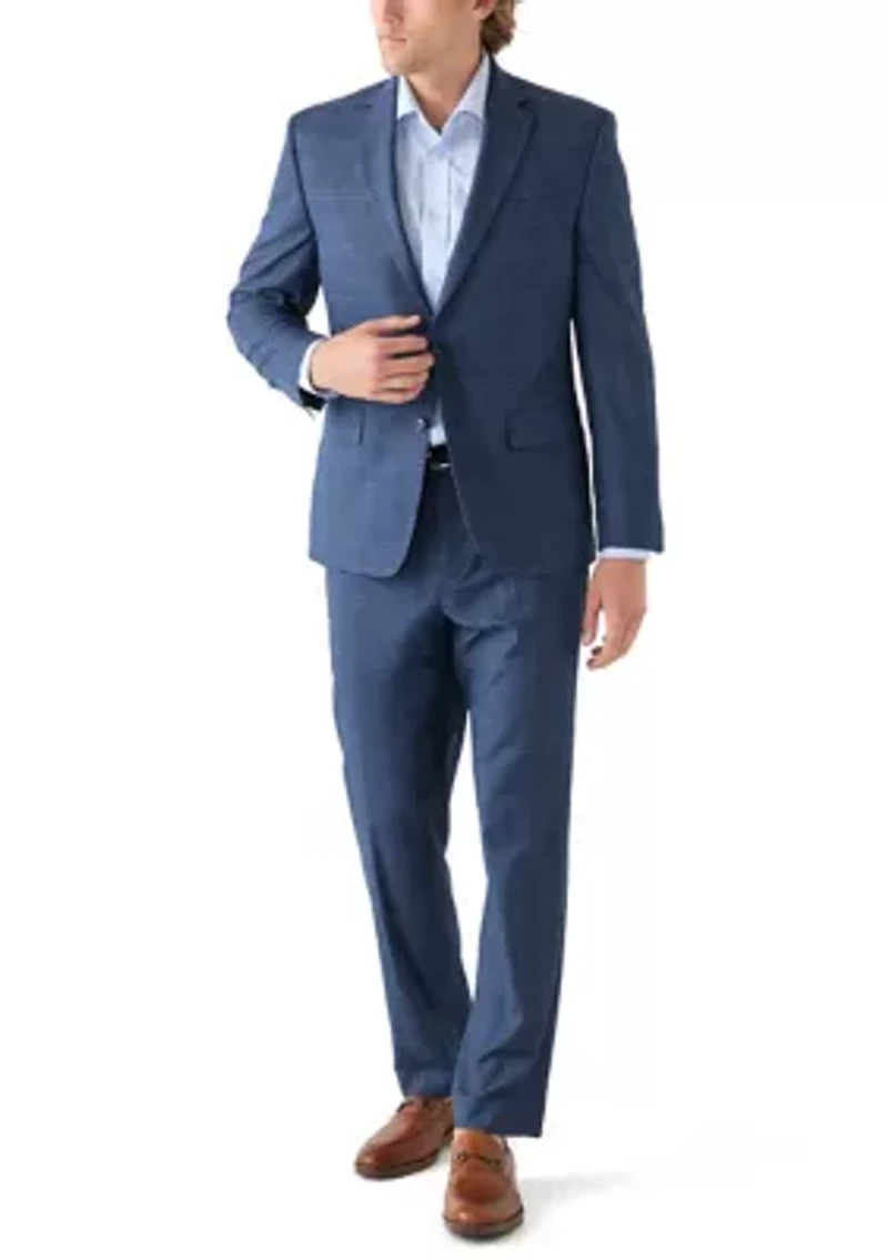 Blue Plaid Suit Jacket